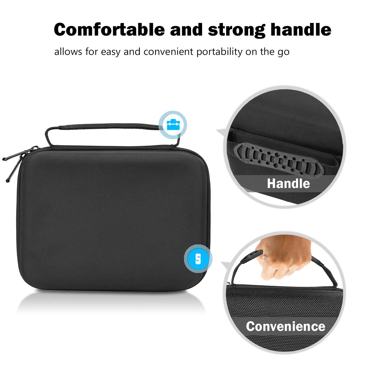 ProCase strong rubber handle enables comfortable portability on the go