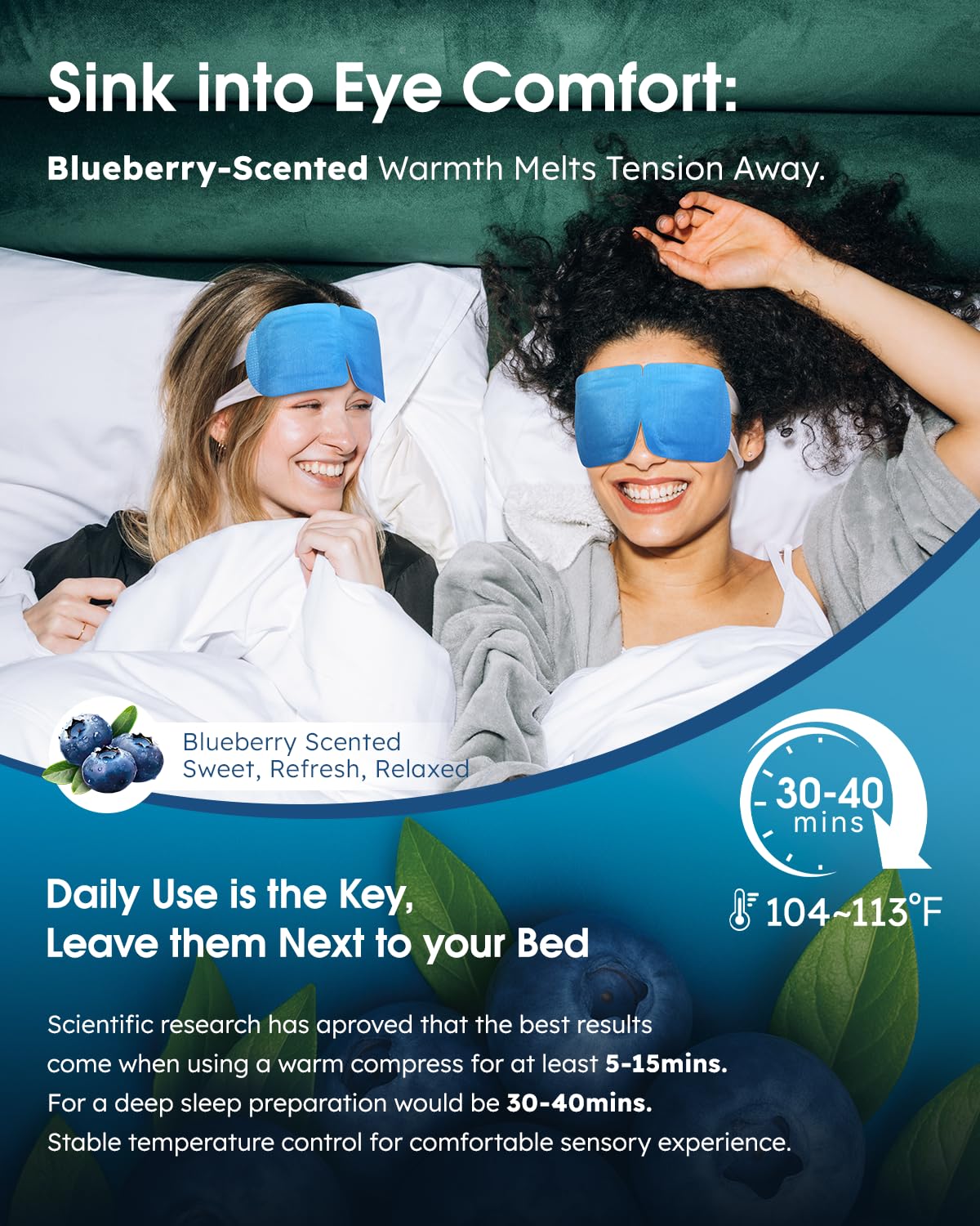 Travel-friendly packaging of ProCIV blueberry eye mask demonstrates compact design.