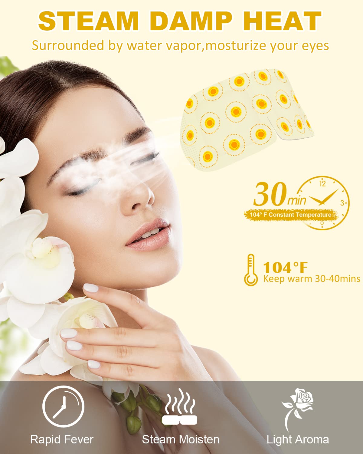 ProCIV steam eye mask being opened from sachet before use