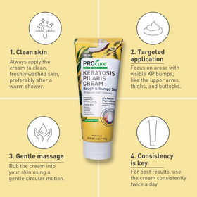PROcure Keratosis Pilaris Cream fragrance-free label indicates a clean formula.