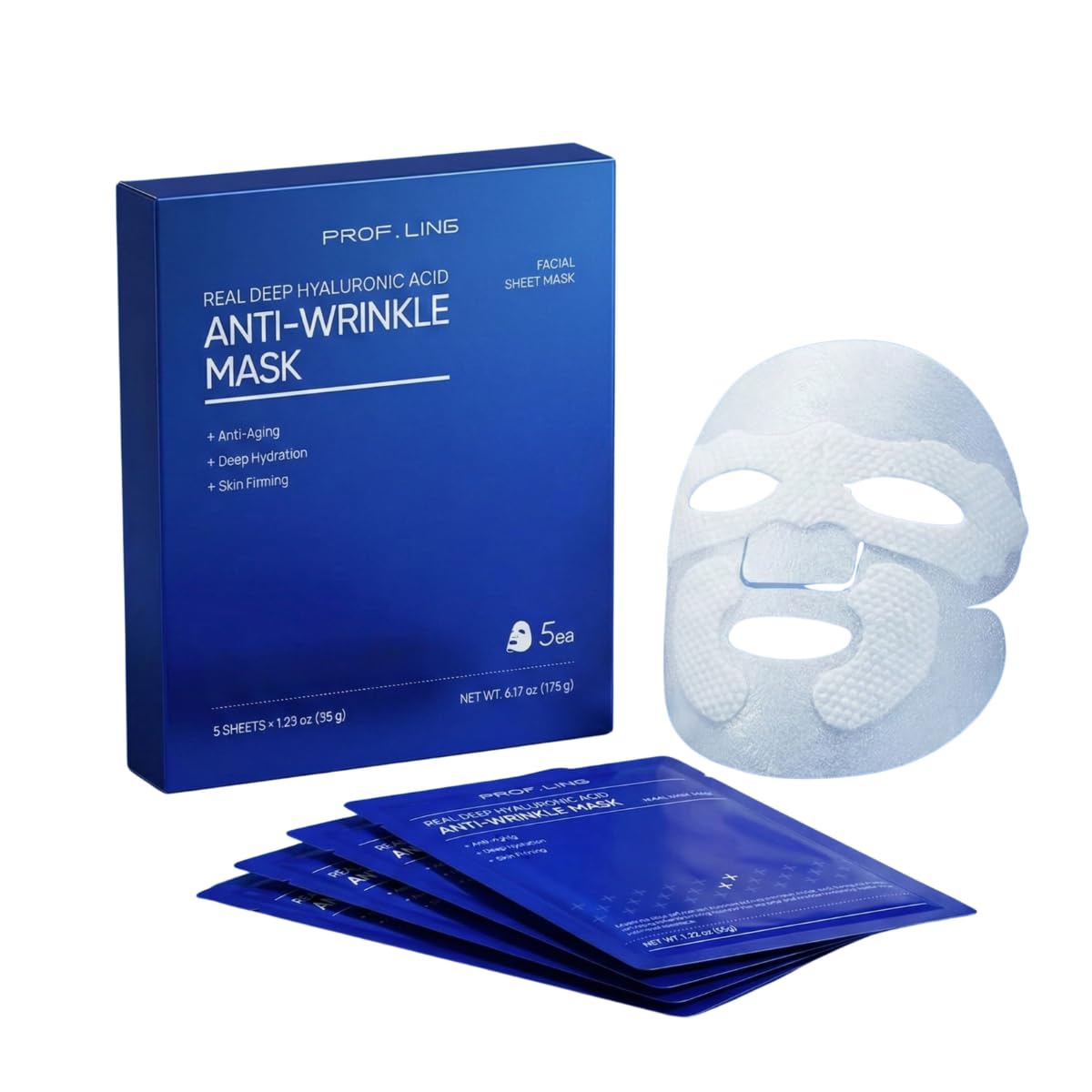 PROF.LING Real Deep Hyaluronic Acid Face Mask gift-ready box for self-care gifting.