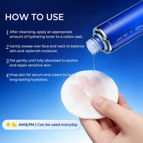 PROF.LING toner on skin delivering a satin-like hydrated finish.