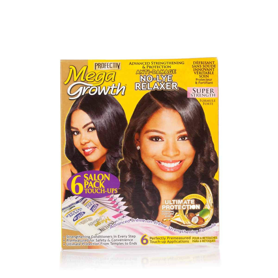 Profectiv Mega Growth Relaxer 6-pack bottle for salon-quality growth support