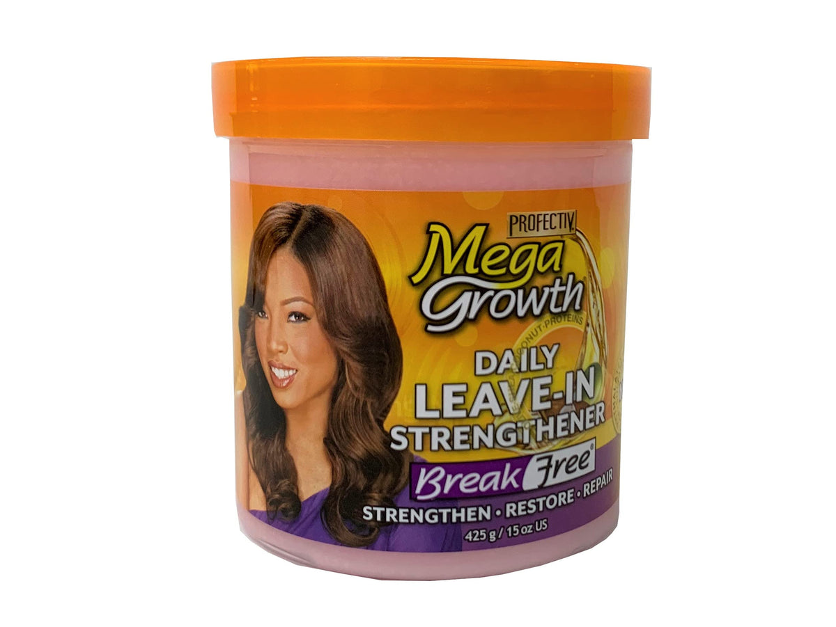 Profectiv Mega Growth Break Free bottle showing protective formula for daily conditioning