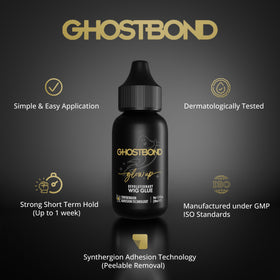 Professional Hair Labs GhostBond Glowup provides strong hold while peelable removal for beginners.