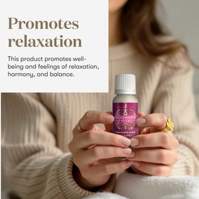 Close-up of Progressence Serum ingredients featuring frankincense, bergamot, and cedarwood.