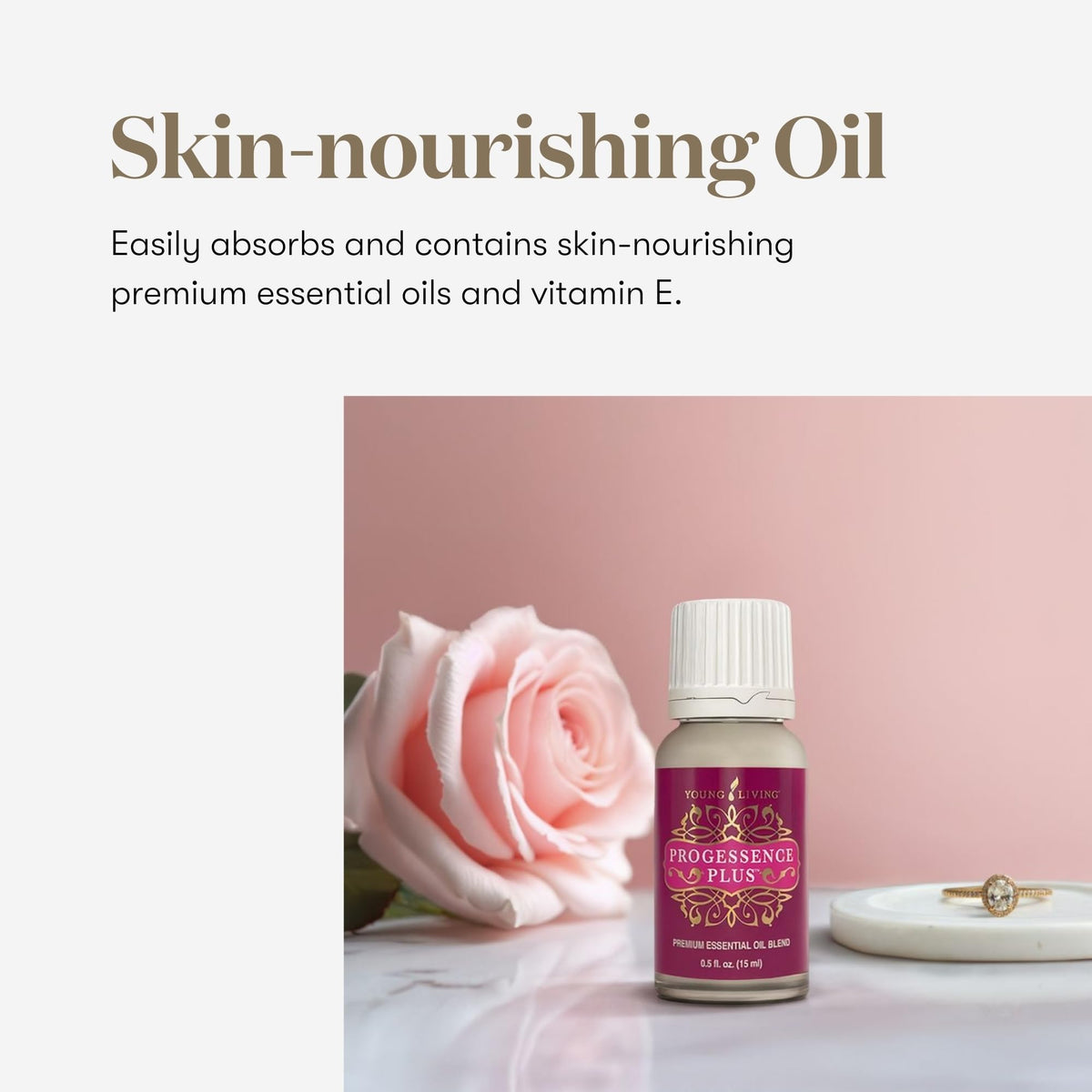 Progressence Serum used in a morning routine for daily wellness and moisture.