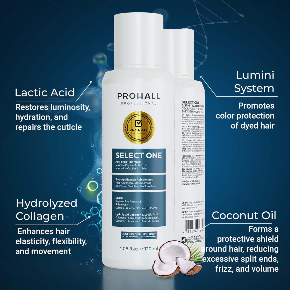 Prohall Select One gloves image emphasizing safe, precise keratin application