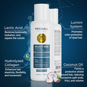 Prohall Select One gloves image emphasizing safe, precise keratin application