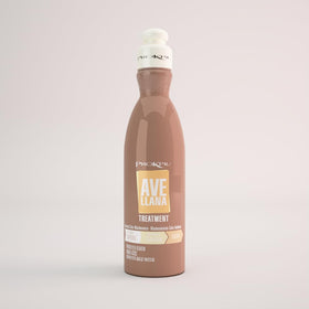 Prokpil Hazelnut Treatment bottle pour demonstrates color maintenance and smooth application.