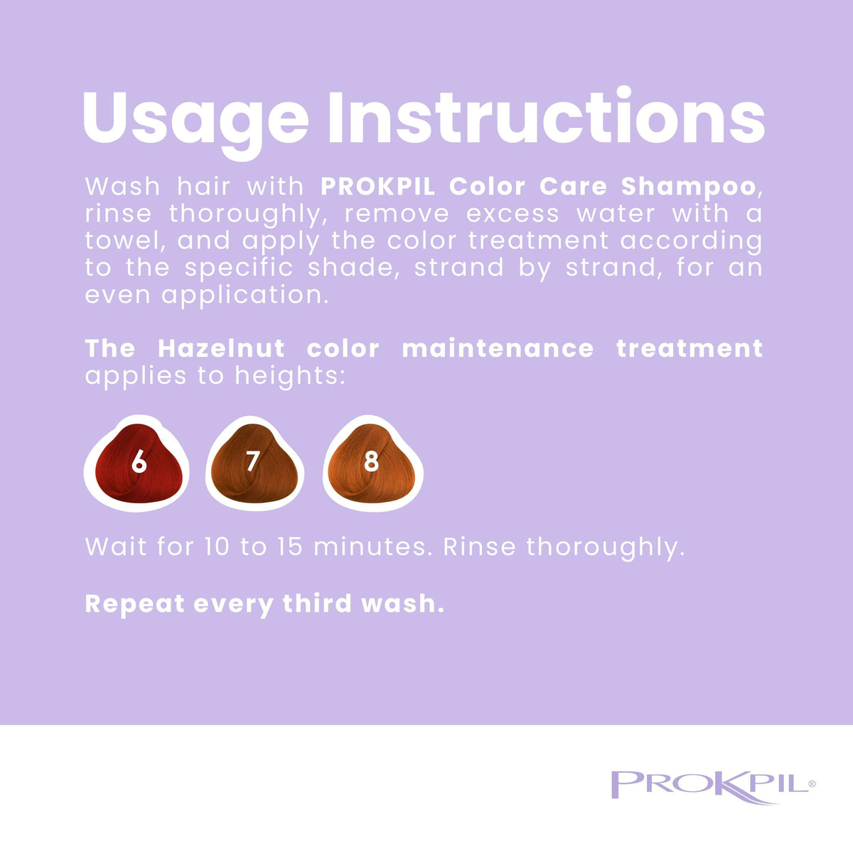 Prokpil Hazelnut Treatment color maintenance highlights vibrant dyed hair.