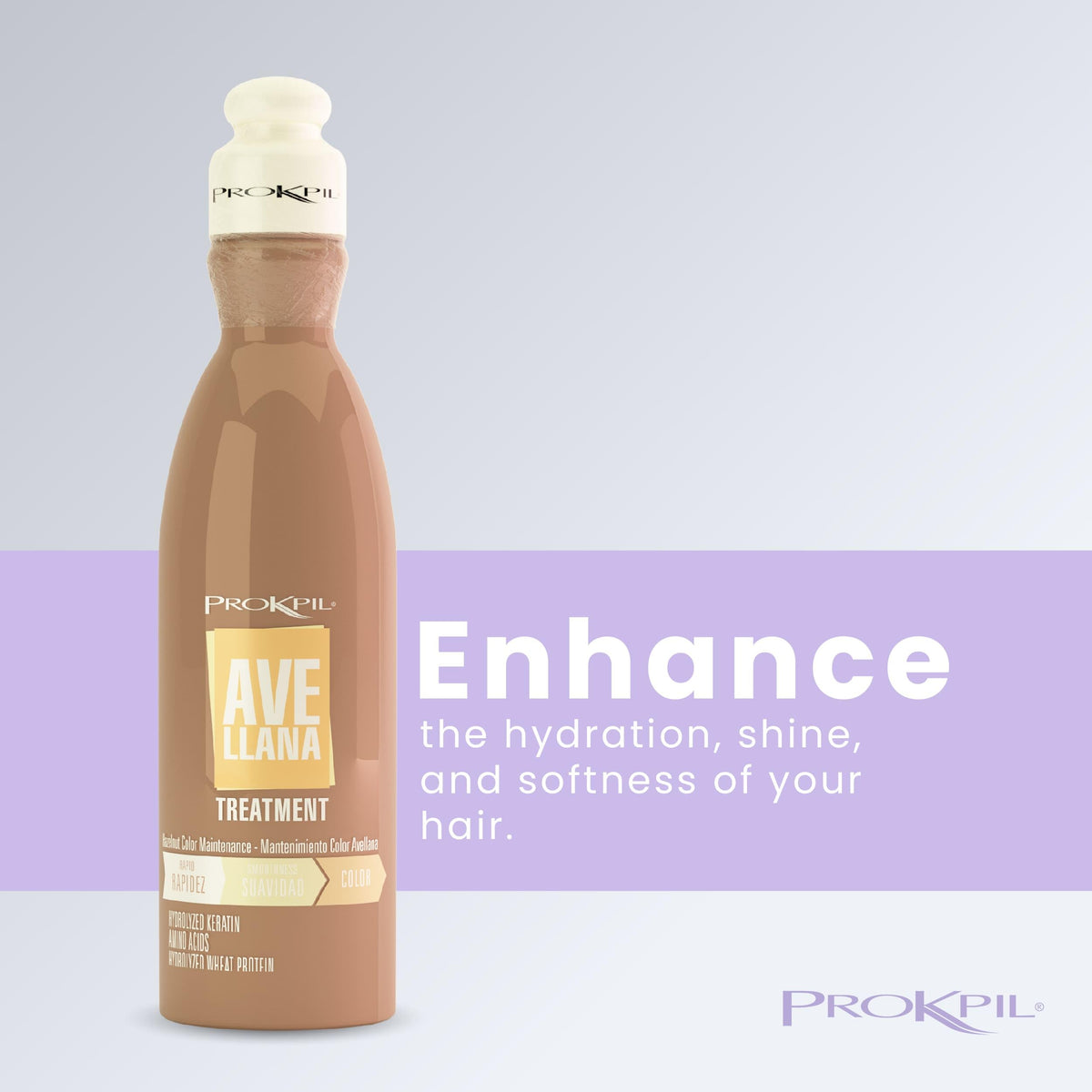 Prokpil Hazelnut Treatment adds a glossy, healthy-looking finish to hair.