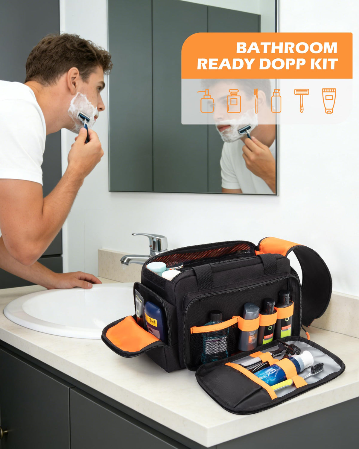 Prokva Dopp kit front MOLLE webbing for expandable gear