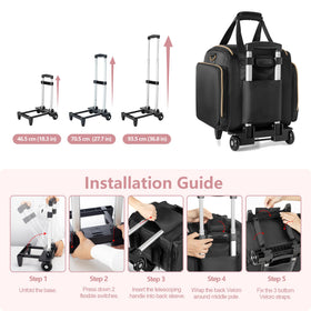 Durable nylon exterior with padding protects cosmetics during travel.