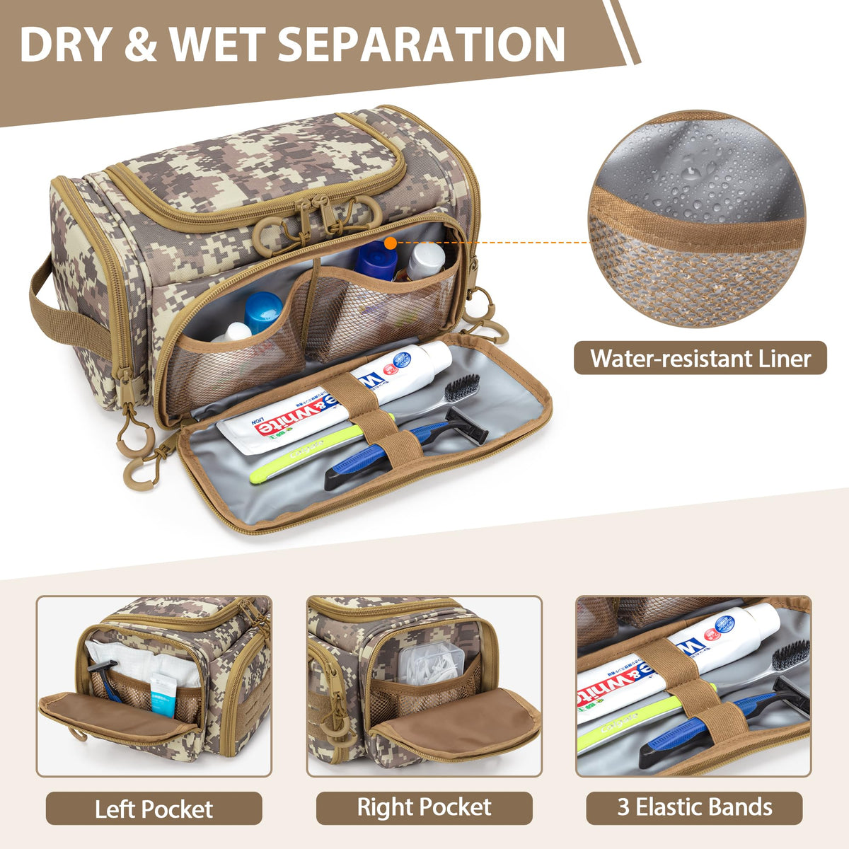 Prokva tactical bag front compartment keeps essentials neatly organized.