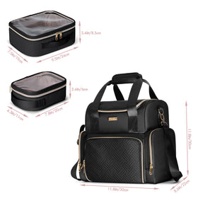 Prokva padded shoulder strap offers comfortable carry for travel.