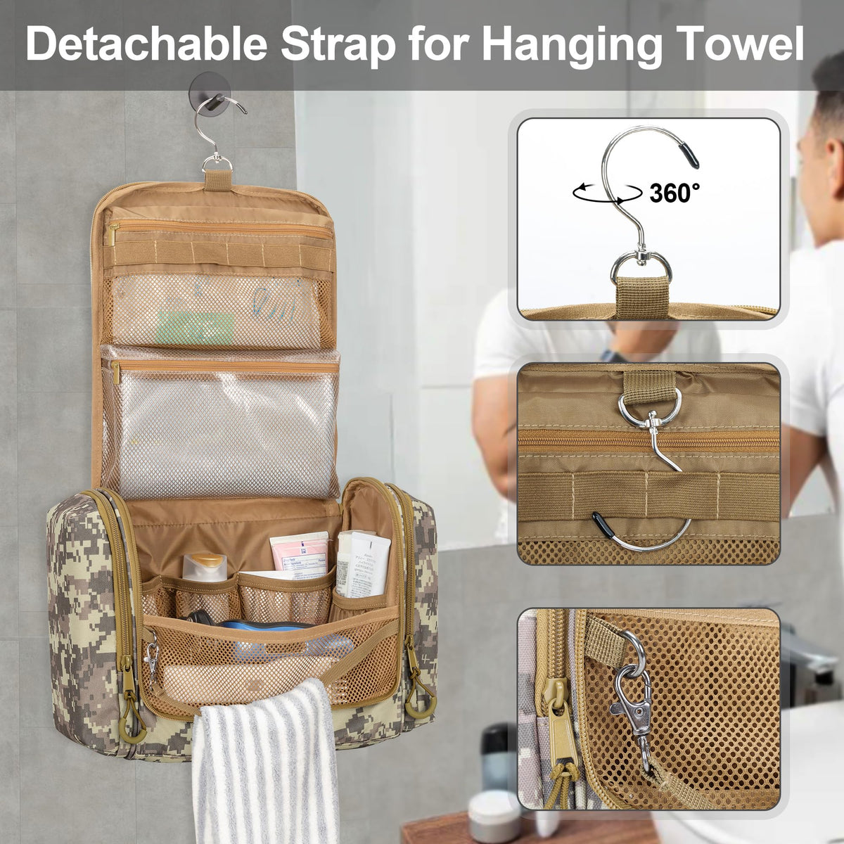 Prokva hanging hook feature image showing easy bathroom storage on the go.