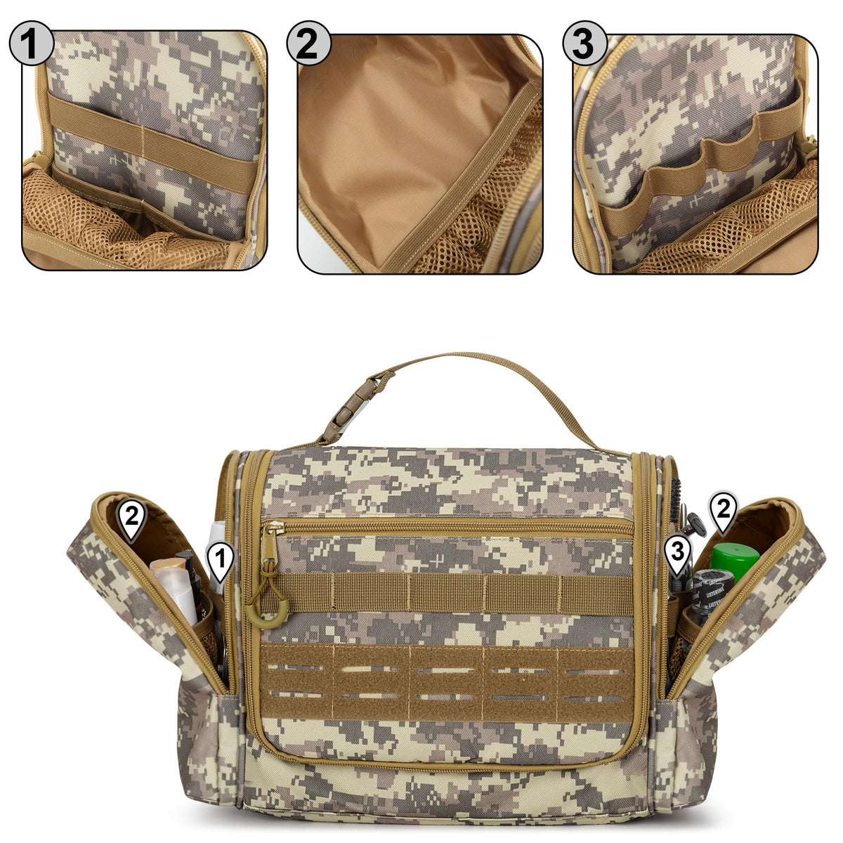 Prokva bag open-top view demonstrating vertical bottle compatibility.