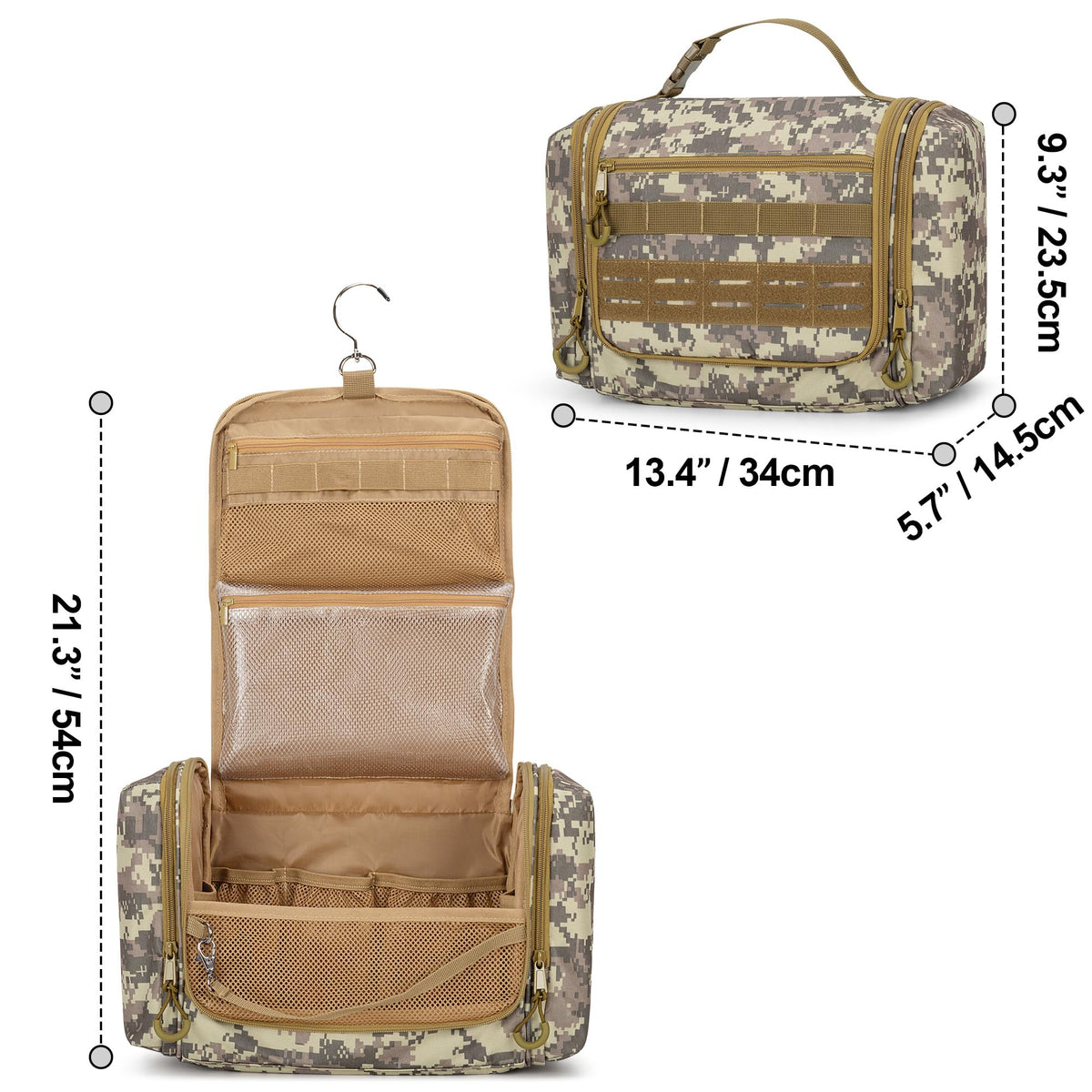 Prokva bold zipper details emphasizing smooth access to grooming products.