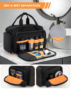 Prokva bag with wet-dry separation and water-resistant pocket