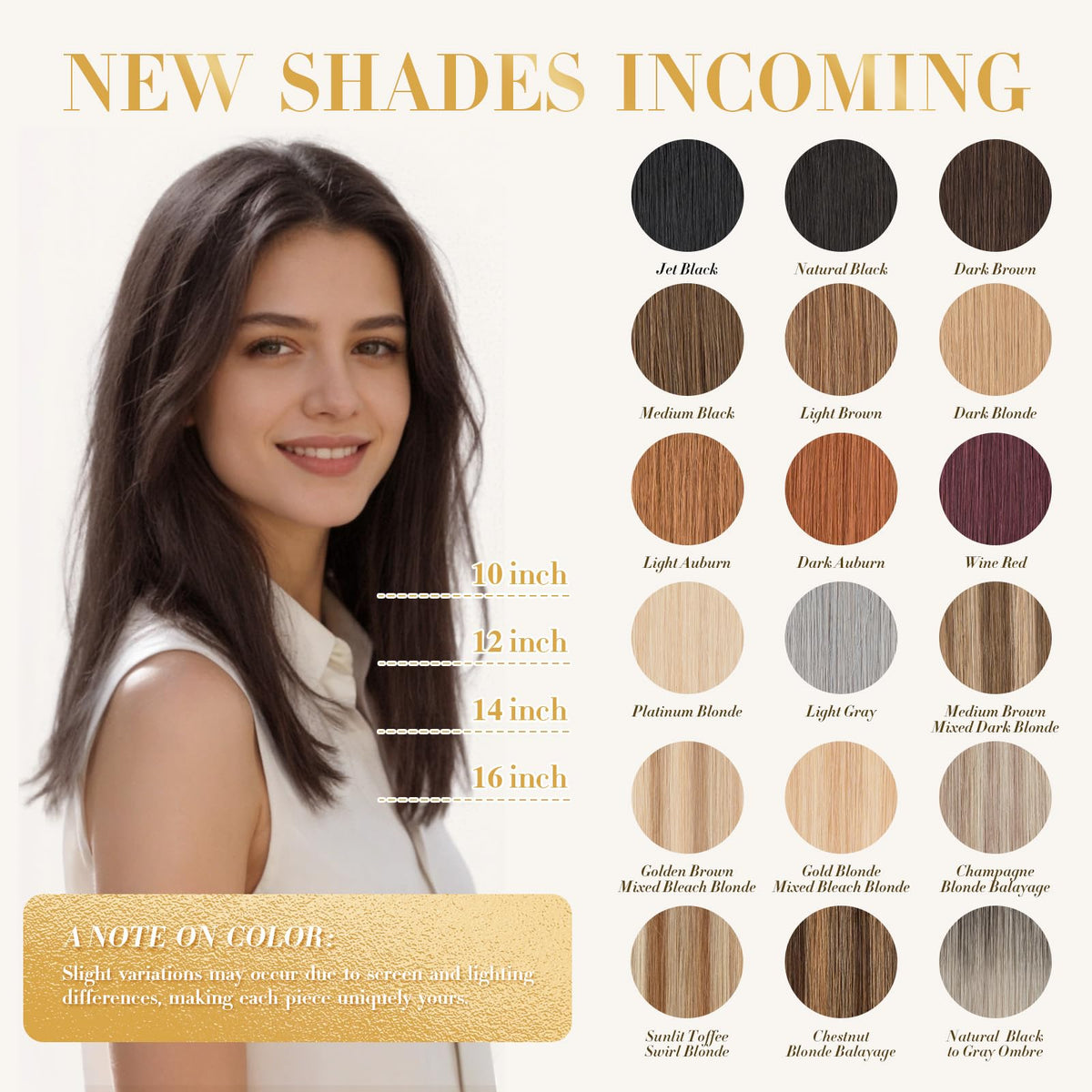 Prokyvity dark brown 10-inch extensions for instant fullness