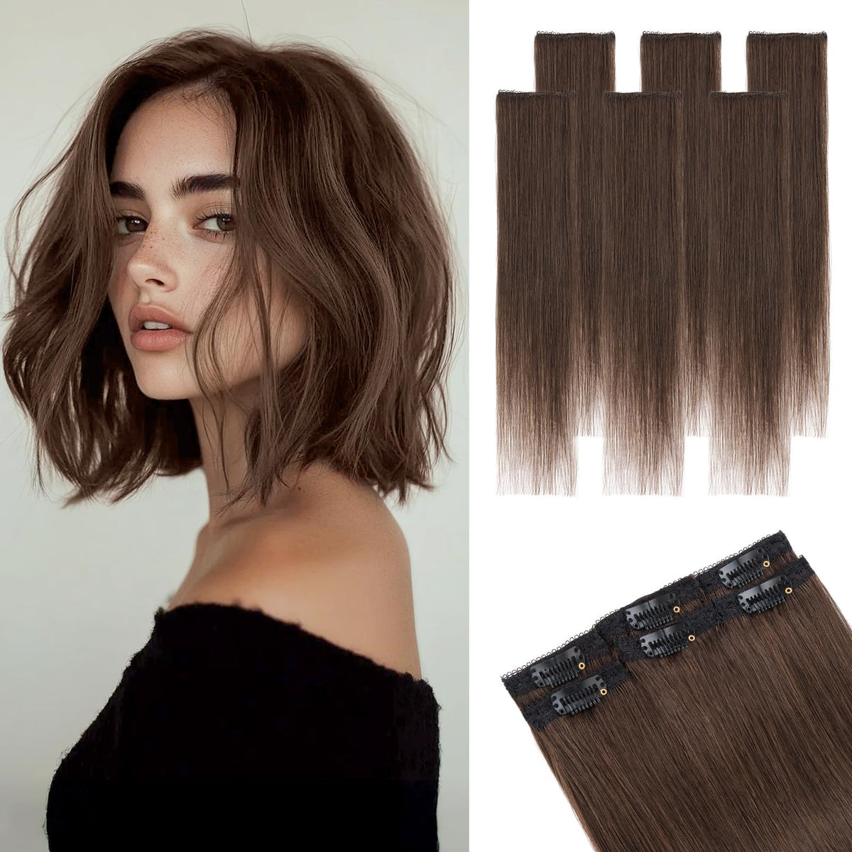 Prokyvity clip-in extensions for short hair blend naturally for everyday volume