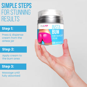 Soft, hydrated-looking skin after using InstaBum.