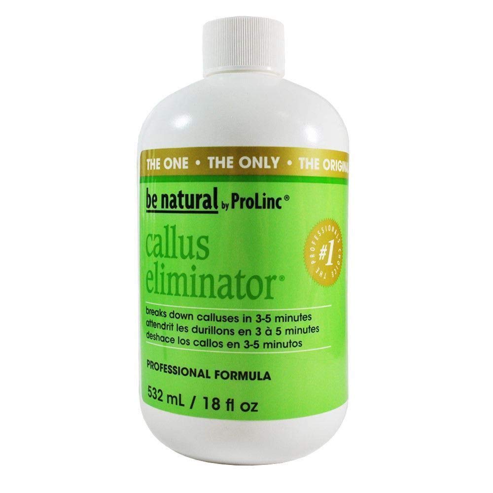 ProLinc Be Natural Original Callus Eliminator bottle for at-home callus care, softening skin.