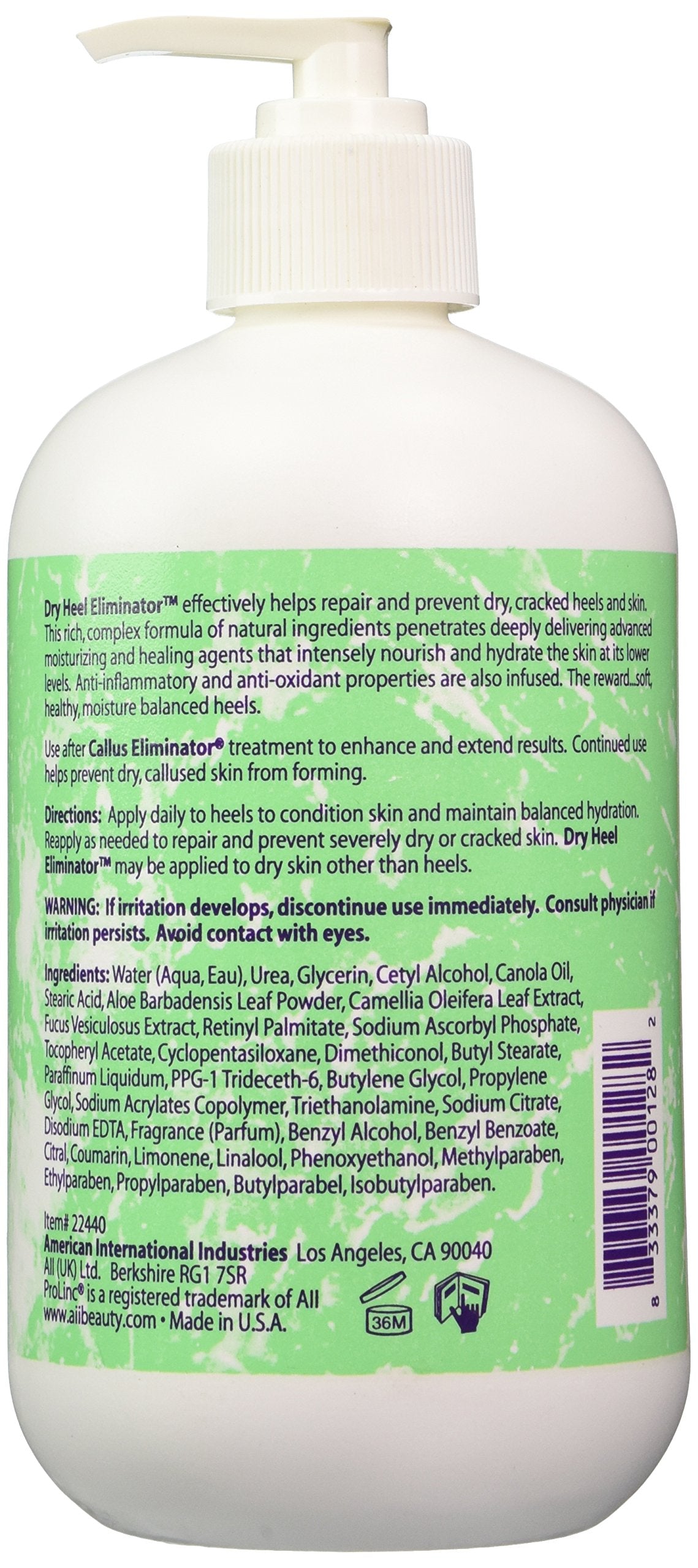 ProLinc Dry Heel Eliminator jar close-up highlights nutrient-rich formula for deep hydration.