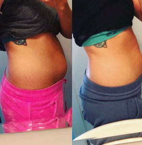 Promise Prenatal Belly Butter applied to skin with quick absorption