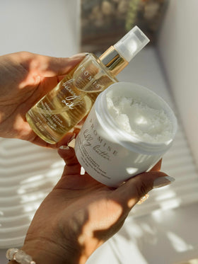 Promise Stretch Mark Kit packaging shows two-item pregnancy skincare set