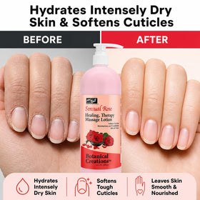 PRO NAIL Healing Therapy lotion softens cuticles during detailed maintenance.