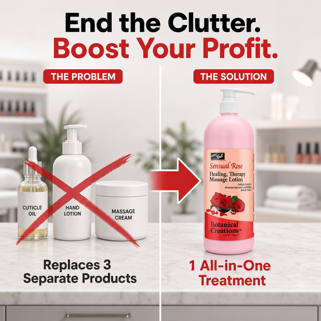 PRO NAIL Healing Therapy lotion pump ensures consistent, measured applications for professionals.