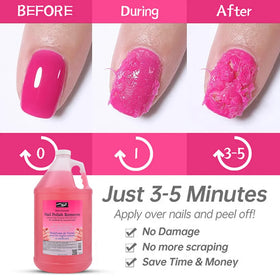 PRONAIL remover dip removal dissolves powders for a clean slate.