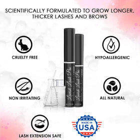 Pronexa Lavish Lash Pro ingredients panel with peptides and botanicals