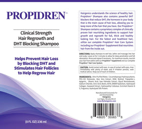 Pronexa Propidren saw palmetto blend highlights DHT defense on the scalp.