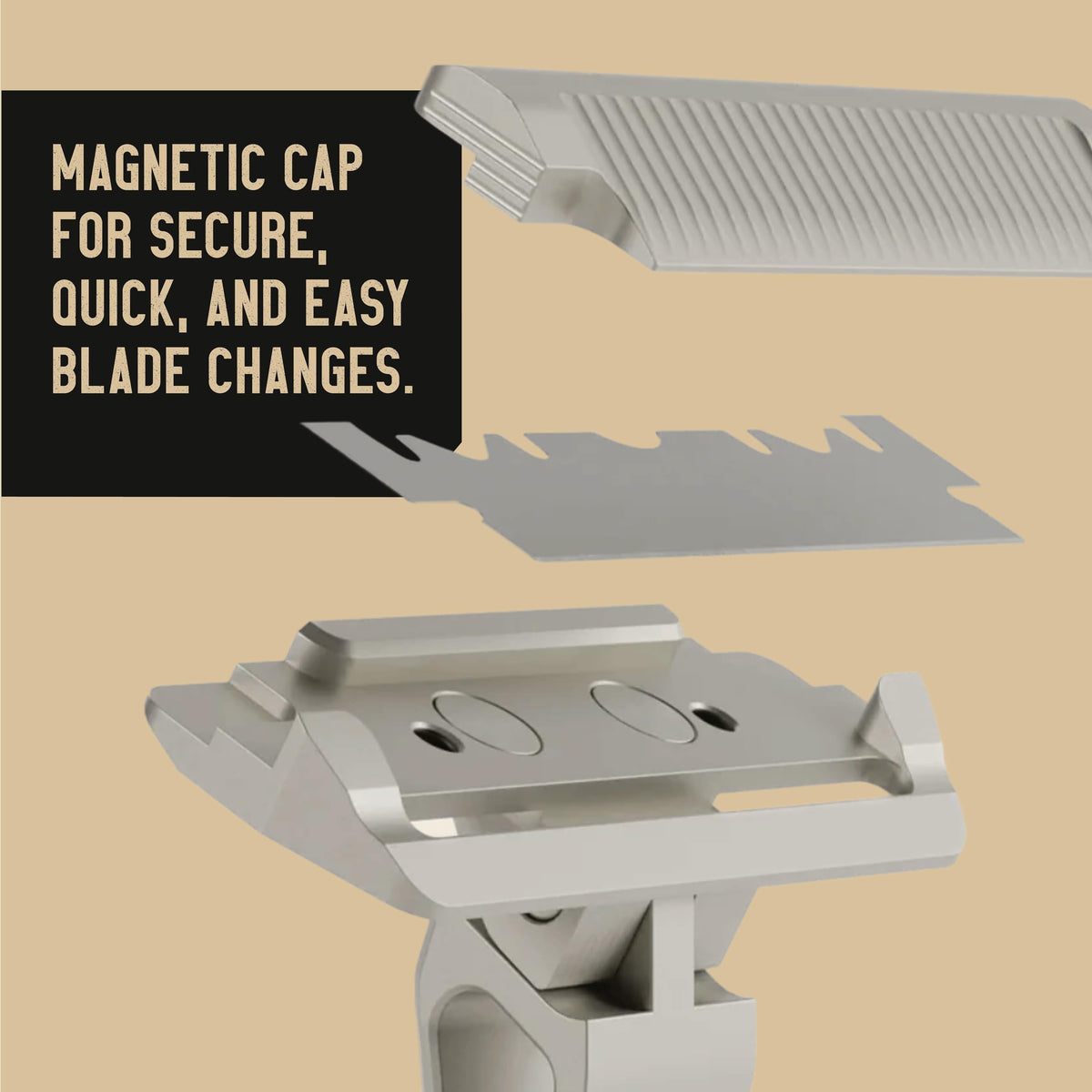 Includes five double-edge blades for immediate shaving use with PROOF Select