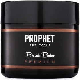 Prophet and Tools beard balm jar closeup showing smooth texture for easy styling