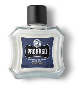 Proraso Azur Lime balm texture close-up for lightweight conditioning.