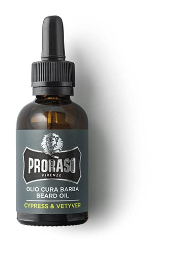 Proraso beard oil application on hands showing quick absorption.