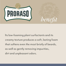 Proraso Cypress Vetiver beard wash ready for daily use.