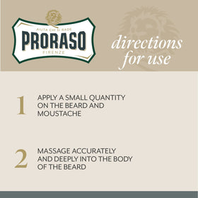 Close-up of bergamot and vetiver notes on Proraso label