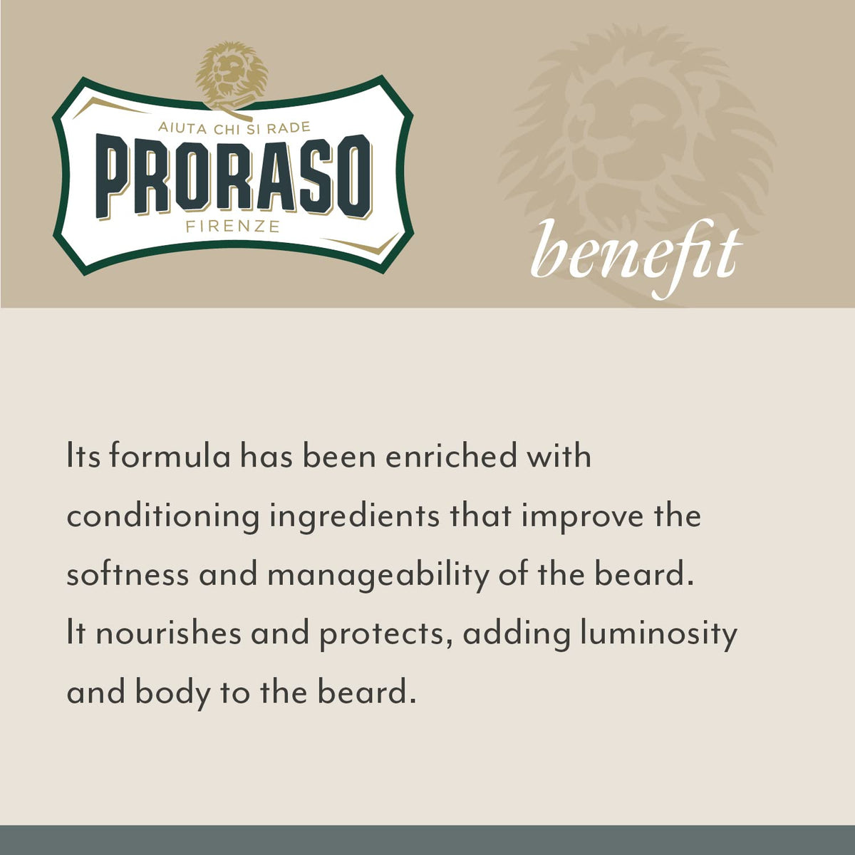 Italian Proraso packaging for beard balm