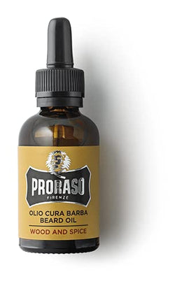 Proraso Wood and Spice oil on palms for conditioning beard.
