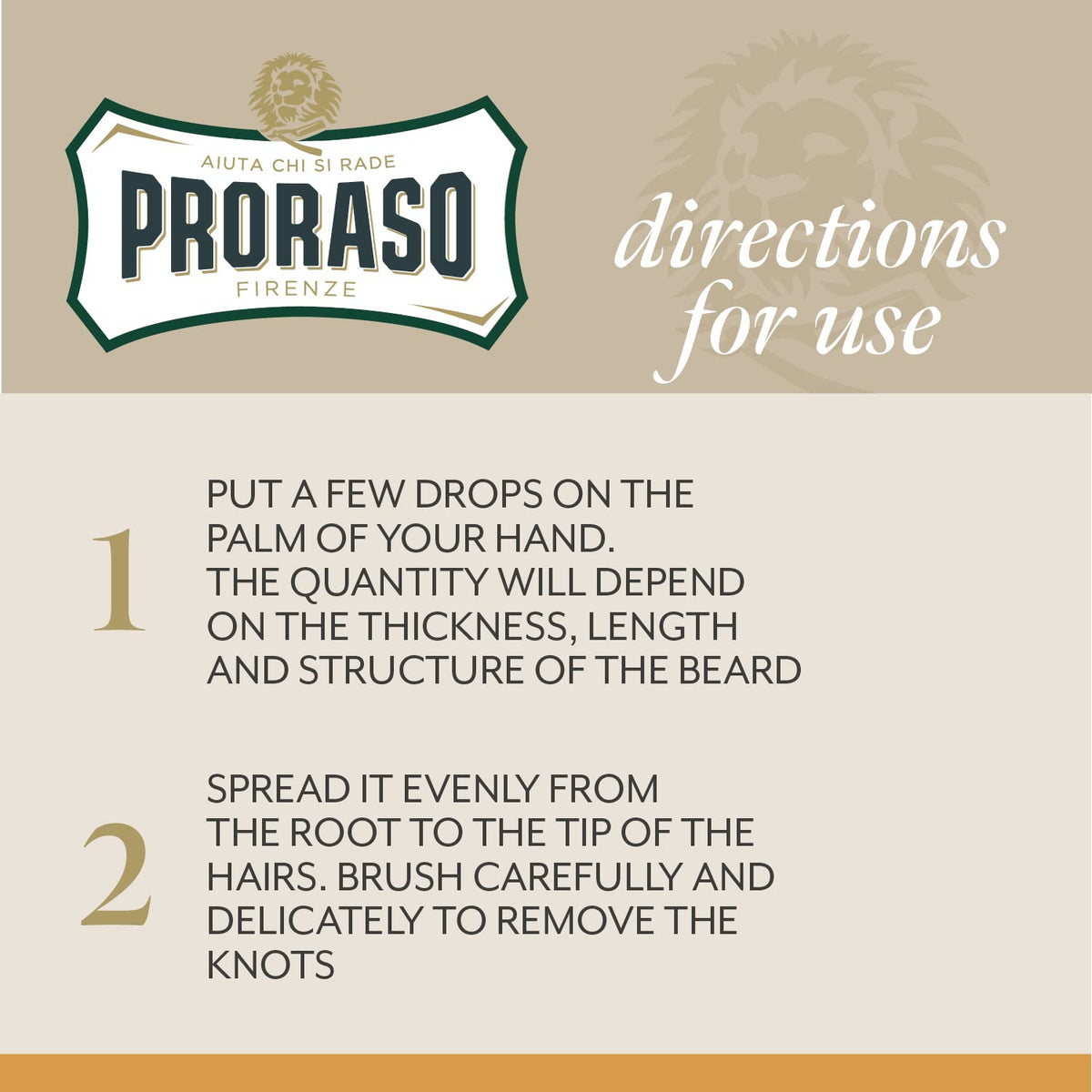 Proraso Wood and Spice beard oil softens beard strands.