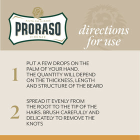 Proraso Wood and Spice beard oil softens beard strands.