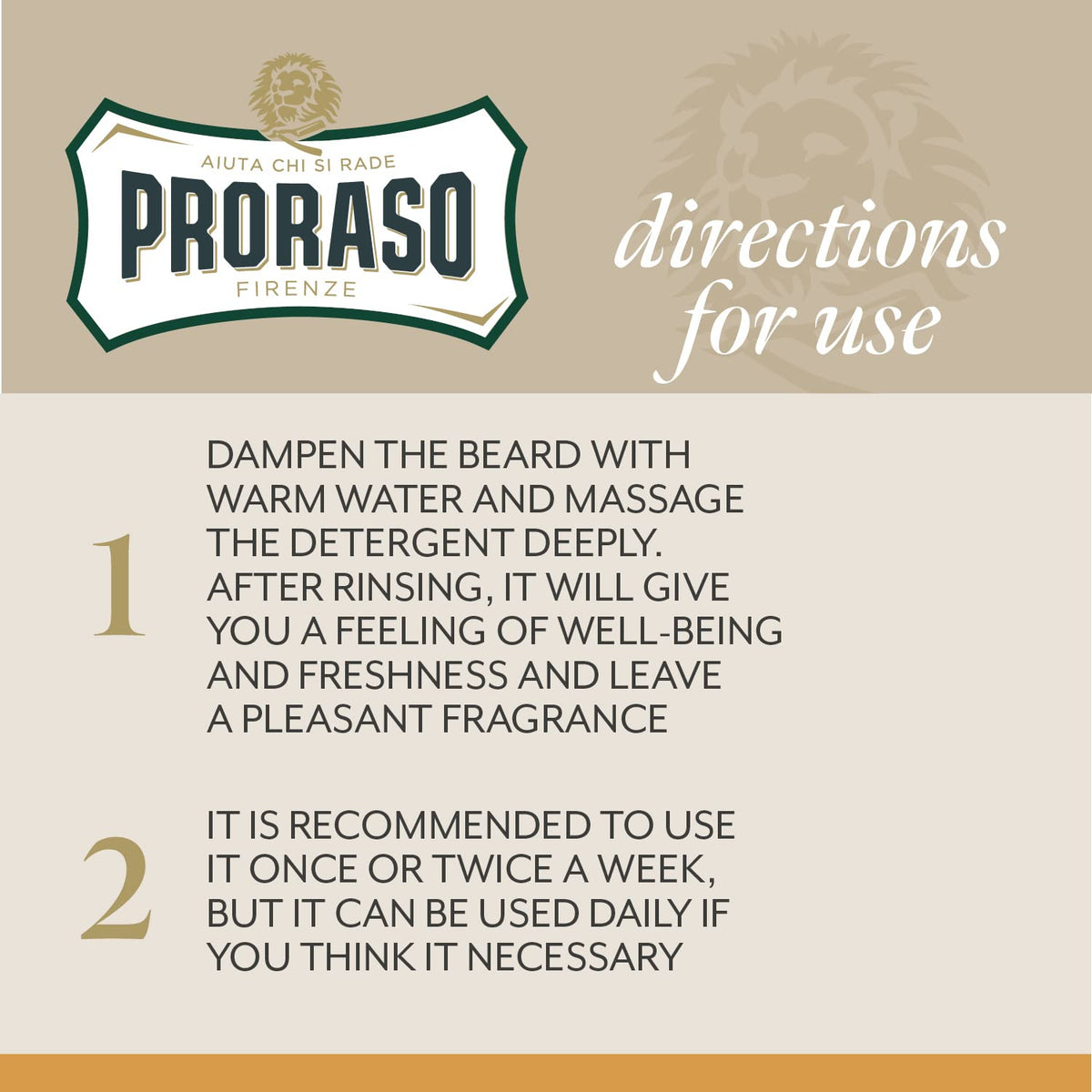 Creamy lather from Proraso beard wash shows cleansing and odor removal