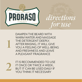 Creamy lather from Proraso beard wash shows cleansing and odor removal