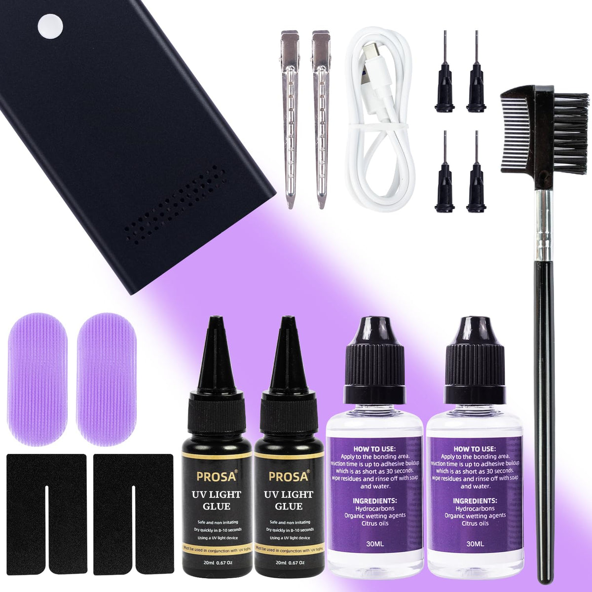 Prosa UV light hair extension machine black for fast curing