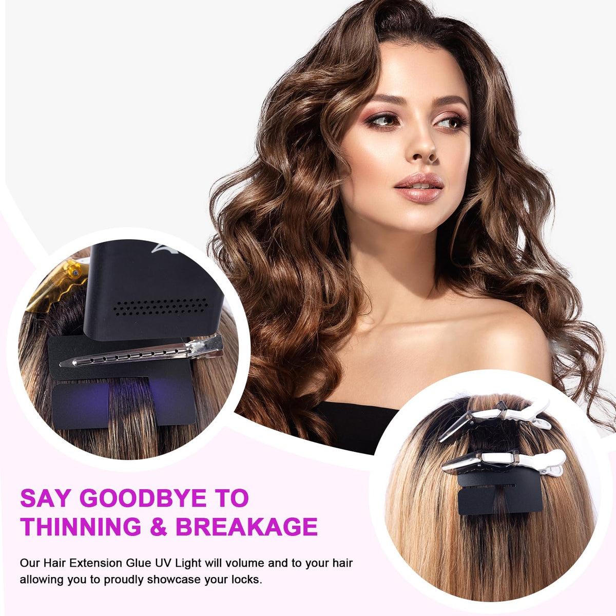 Prosa UV light hair extensions shield three provides durable protection during cure